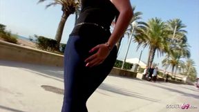 Spanish Curvy Teen in Jeans First Time Amateur Porn after Pickup on Street