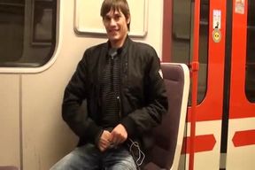 yummy legal age teenager Jacking Off In The Subway