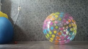 girl sittopop intex dottrd ball