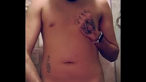 Jerking off in the shower till I cum then I keep going until I squirt