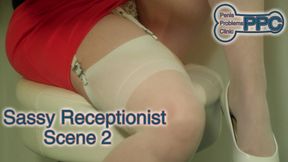 The Sassy Receptionist: Scene 2 (4K) PPC – Obey Lady Ashley – Raunchy FemDom Humiliation Comedy