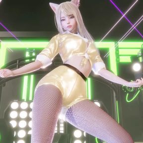 MMD T-ARA - Sugar Free Ahri Seraphine Akali Sexy Hot Kpop Dance League Of Legends 4K Uncensored