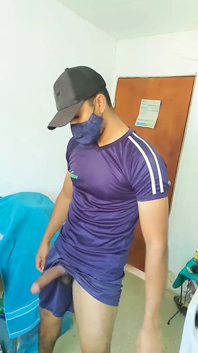 Indian black cock gets masturbated