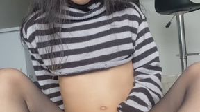 Big Dick Dirty Talking Transgirl with Multiple Cumshot