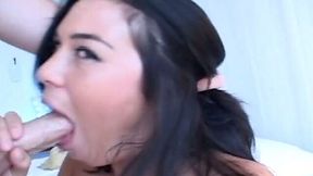 Cute brunette is fucked hard on a pov camera