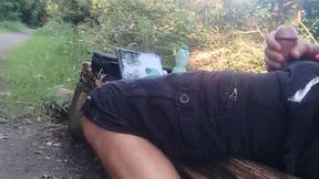 Jerking off in the park