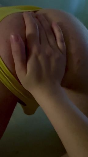 Deep double penetration in thong   Clip 2