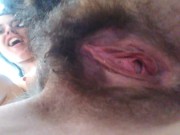 Pee Fetishist PinkMoonLust from ONLYFANS Squirts ONE STREAM OF Pee CLOSE UP Hairy Pussy Piss for You