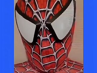 Spiderman grows a Huge Cock and Shoots Massive Cumshot webs