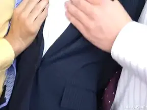 Office Pleasure with Tiny-Titted Japanese Coworker Getting Fucked Hard