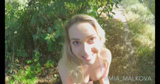 Mia Malkova takes dick on public hike