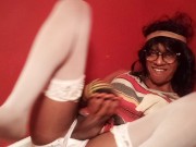 Black Shemale Teen being a Girl. A Happy Girl being Goofy