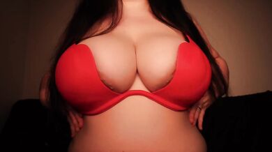 Big tits brunette mesmerizes with tight ass and fierce will