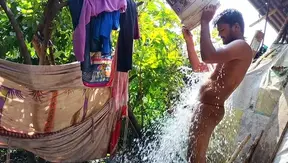 Solo Shower Seduction, He Bends Over, Shakes Cock, And Embraces Solo Pleasure
