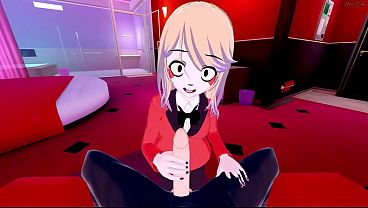 POV fucking Charlie in a hotel room. Cumming in her mouth before fucking her on the bed. Hazbin Hotel Hentai.
