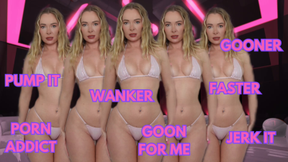 Porn addict wanking gooner