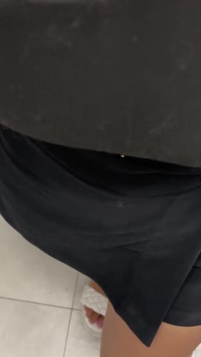 Close-up peeing compilation in public toilets! Showing dirty pads! POV!   Clip 2