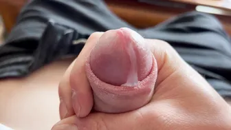 German twink strokes big cock and tastes precum