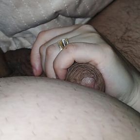 How to handjob step son dick under blanket ???