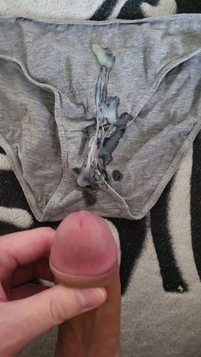 Masturbate and cumming over panty