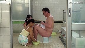 Sweet Teens 18+ Suzu Takayama & Ran Sakita Get Fucked In The Bathhouse