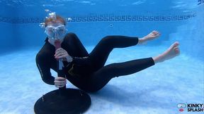Underwater Blowjob Challenge – Gagging on My Sinking Dildo - AVI