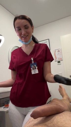 Laser on balls, cock in throat   Clip 1