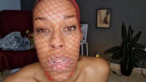 Fishnet face mask joi