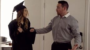 Graduate student Jillian Janson is fucked and spanked by horny stepdaddy