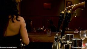 ”TS bartender anal fucking banker”