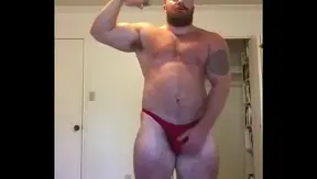 Muscle God Pumps Hard in Snug Posers — Solo Workout Gets Wildly Horny