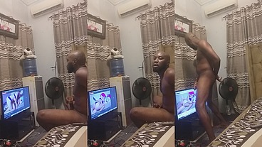 Messed up my room screen with my thick milky cum