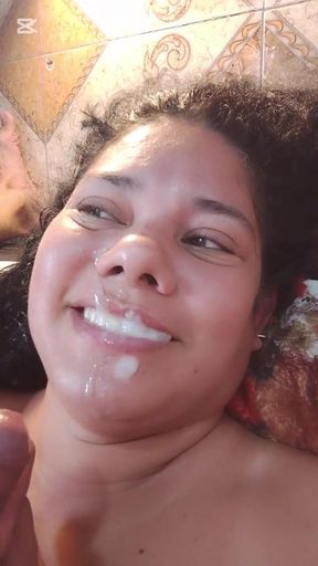 Leche facial cumshot two