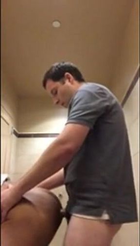 Black Thief Pounded by White Manager in Restroom