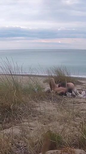 French Teacher Slut Blowjob Amateur on Nude Beach Public Front Stranger with Cumshot - Misscreamy