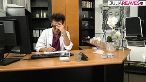 Blonde milf eats cum after bending over for a hard fuck