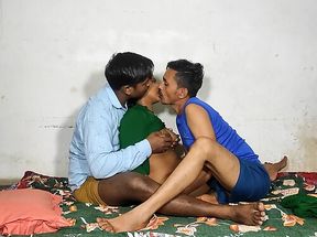 Horny Indian Wife Join Husband Friend For A Real Threesome