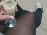 Drinking Champagne in my Stockings