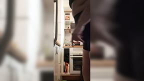 stepmother in big panties in the kitchen &mdash;  with hot movements