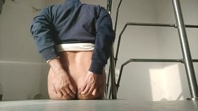 Fucked Hard by White Marbled Stairs...