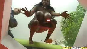 Ebony Miosotis Shows Off Stunning Huge Natural Boobs Close-Up