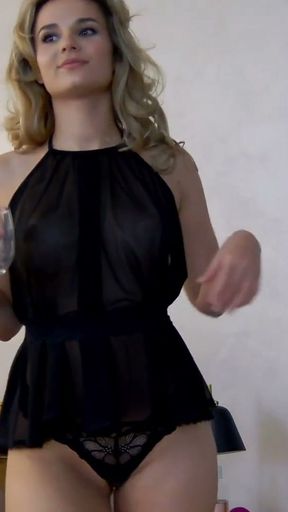 HelenWaldorf in Black Lingerie Seductive, Stunning, and Ready to Play   Clip 2
