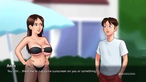Sex in the pool! (Summertime Saga Gameplay)