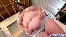 Chubby Brunette Leila Lewis Sucks Her Pussy Juicy After Dildo Fucking