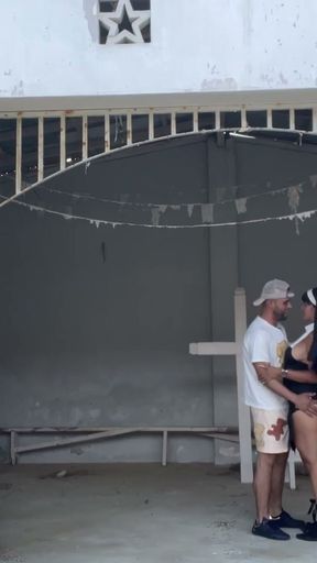 Busty, curvy nun has sex with a stranger while the priest watches   Clip 1