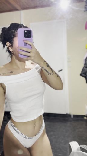 Female Onlyfans Model in White Tank Top