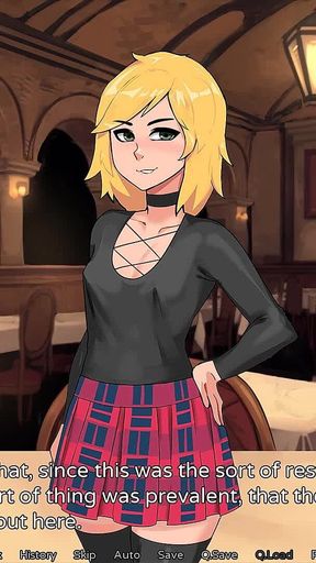 Hazelnut Latte: POV Risky Footjob by Blonde Trans in the Restaurant - Episode 3