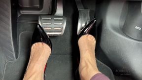 Driving with Louboutins and barefoot