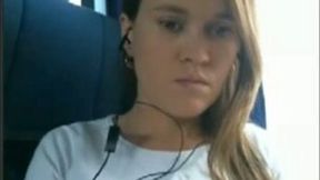 My GF is masturbating on public transportation and loving every second of it