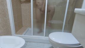 Small Step sister caught masturbating in the shower